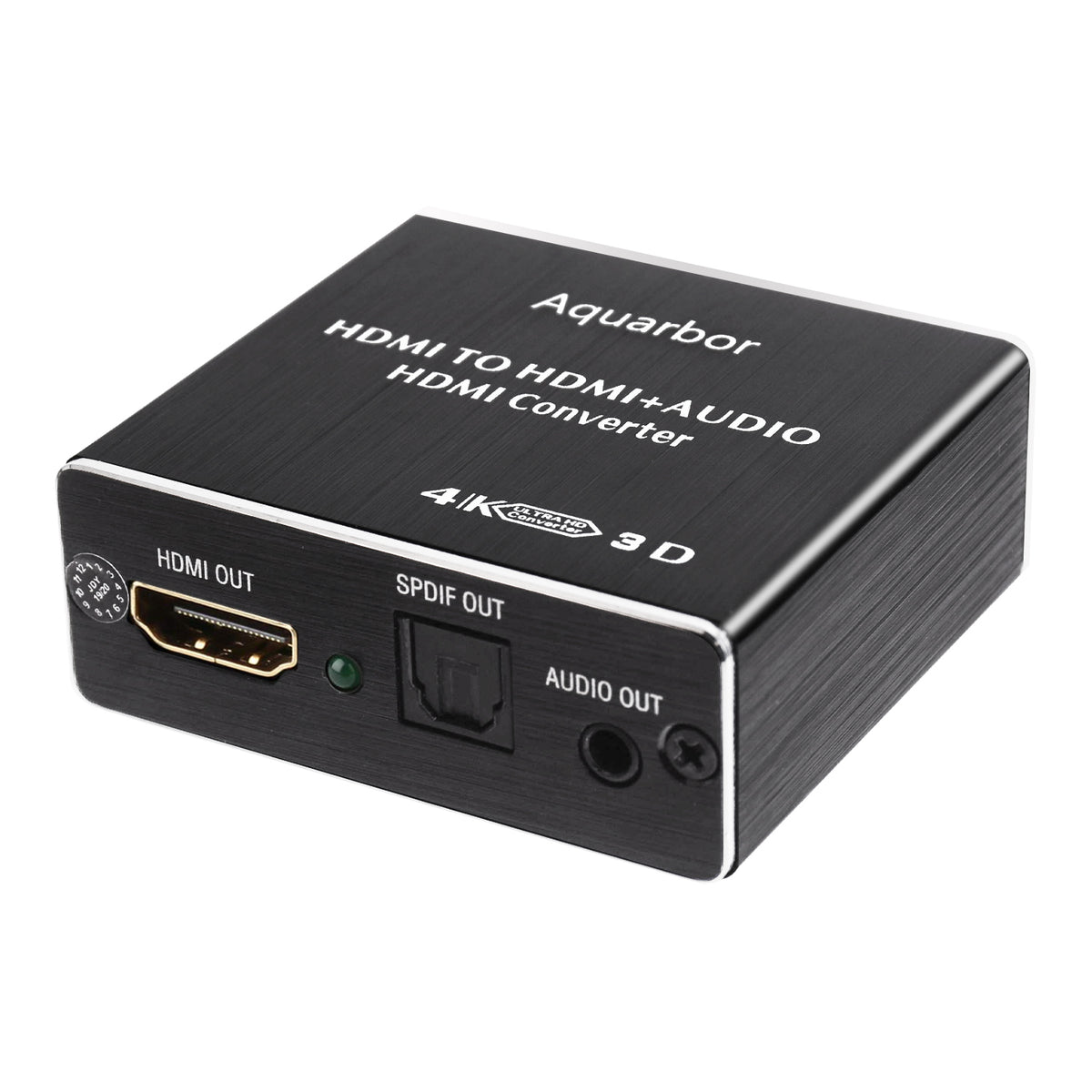4K HDMI Audio Extractor Converter, 4K x 2K HDMI to HDMI and Optical TOSLINK SPDIF + 3.5mm Stereo Audio Extractor Converter HDMI Audio Splitter Adapter
