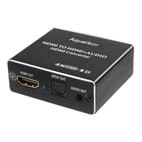 4K HDMI Audio Extractor Converter, 4K x 2K HDMI to HDMI and Optical TOSLINK SPDIF + 3.5mm Stereo Audio Extractor Converter HDMI Audio Splitter Adapter