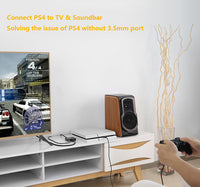 4K HDMI Audio Extractor Converter, 4K x 2K HDMI to HDMI and Optical TOSLINK SPDIF + 3.5mm Stereo Audio Extractor Converter HDMI Audio Splitter Adapter