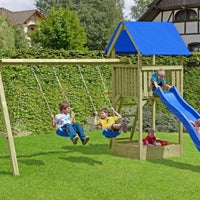 Kidkapers Garden Children's Swing Seat Swing Board Swing for Children for Swinging Outdoor Indoor Height Adjustable Non-Slip Plastic (Blue)