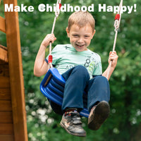 Kidkapers Garden Children's Swing Seat Swing Board Swing for Children for Swinging Outdoor Indoor Height Adjustable Non-Slip Plastic (Blue)