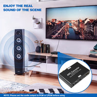 Tendak 192KHz ARC Audio Converter, HDMI ARC Audio Extractor DAC Converter, HDMI ARC SPDIF/Optical to HDMI ARC, SPDIF/Optical, L/R or 3.5 mm Jack Stereo for TV, Digital to Analog Audio Converter