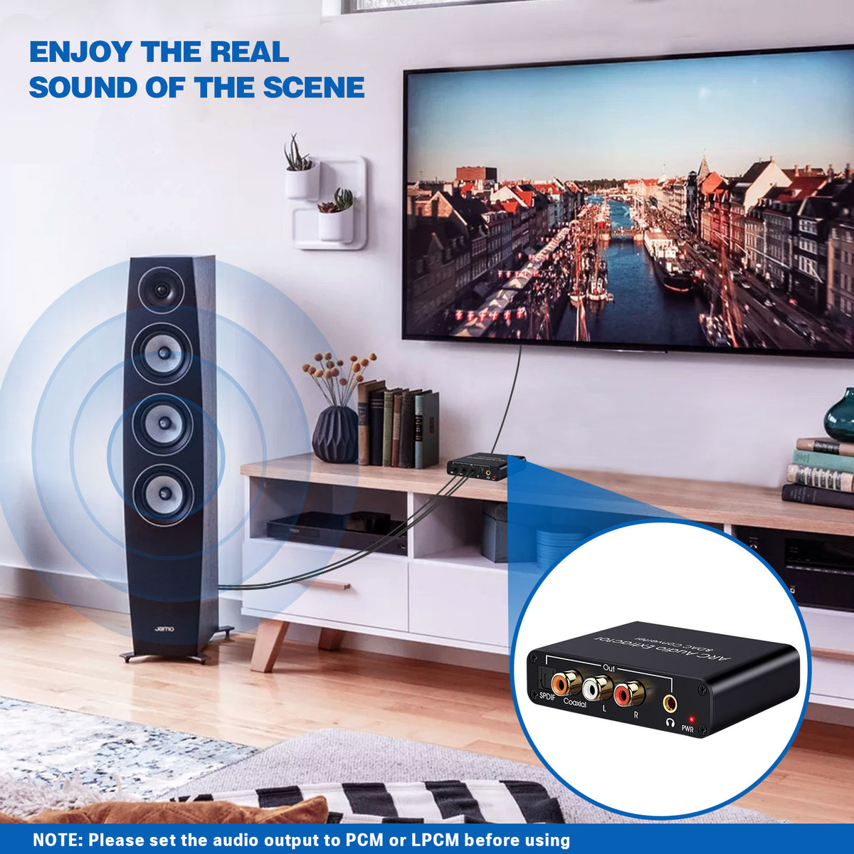 HDMI ARC Audio Extractor, Tendak 192KHz ARC Audio Extractor DAC Conver