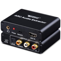 HDMI ARC Adapter, Tendak ARC Audio Extractor with Digital Optical TOSLINK SPDIF/Coaxial and Analog 3.5mm L/R Stereo Audio Converter for HDTV Soundbar Speaker Amplifier