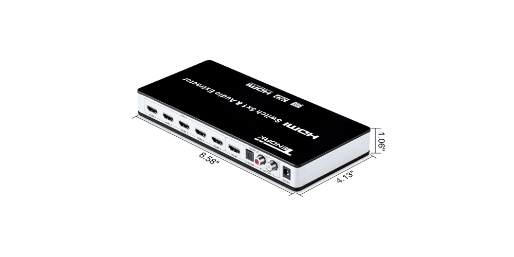 5 x 1 HDMI Switch with Audio Extractor Adapter | Tendak