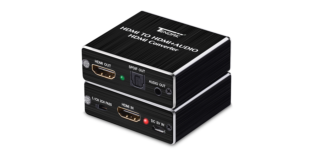 HDMI Audio Extractor Converter HDMI to Optical TOSLINK SPDIF + HDMI with  3.5mm Stereo Audio Splitter Adapter 4K x 2K 3D