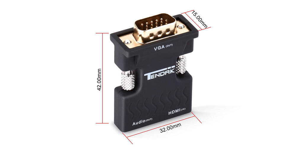 Gold-Plated HDMI to VGA Converter | Tendak