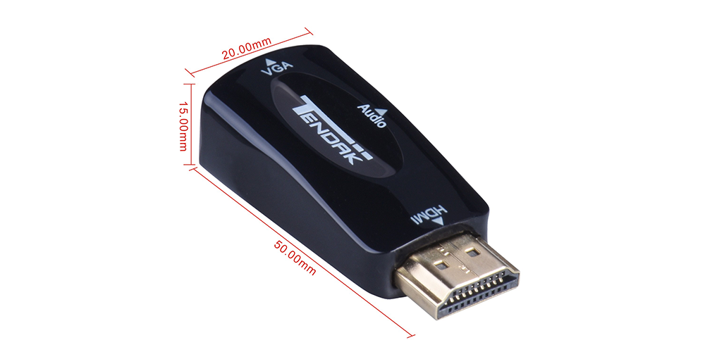 HDMI to VGA Adapter Converter Gold-Plated for PC, Laptop | Tendak