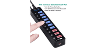 USB 3.0 SuperSpeed 10-Port Hub | Tendak