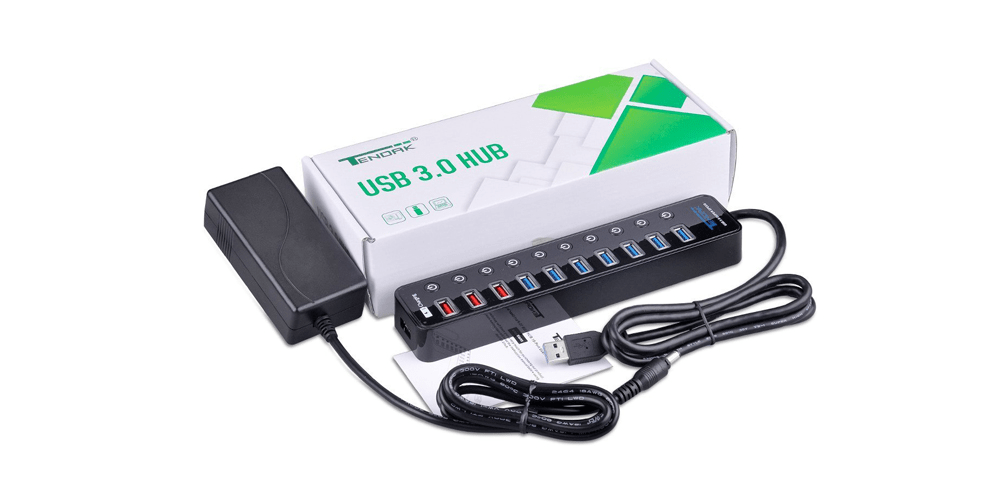 10 Ports USB 3.0 HUB with Powered | Tendak