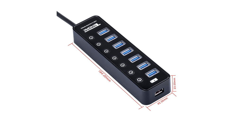 7 Ports USB 3.0 HUB with Powered | Tendak